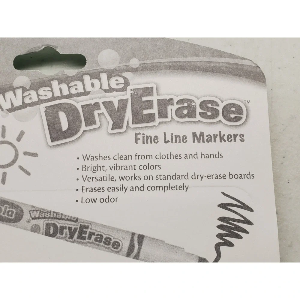 Crayola Washable Dry Erase Fine Line Markers 6 Pack Lot of 3 (18 Markers) NEW!